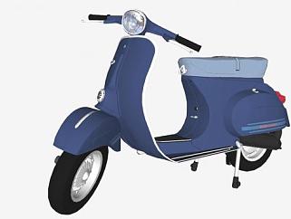 小型电动摩托车SU模型下载_sketchup草图大师SKP模型