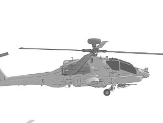 多用型直升机SU模型下载_sketchup草图大师SKP模型