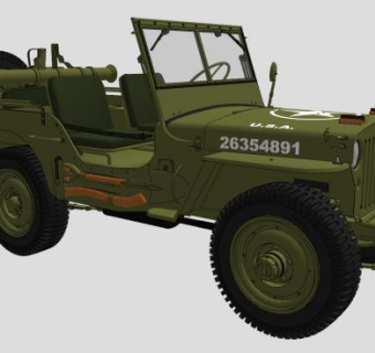 战略吉普车越野车SU模型下载_sketchup草图大师SKP模型