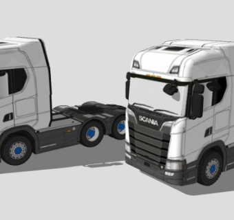 大卡车车头SU模型下载_sketchup草图大师SKP模型