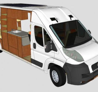 房车内部结构汽车SU模型下载_sketchup草图大师SKP模型