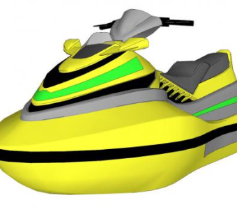 摩托艇SU模型下载_sketchup草图大师SKP模型