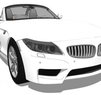 宝马X6敞篷车SU模型下载_sketchup草图大师SKP模型