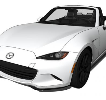 马自达MX-5敞篷跑车SU模型下载_sketchup草图大师SKP模型
