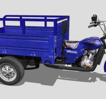 三轮农用摩托车SU模型下载_sketchup草图大师SKP模型