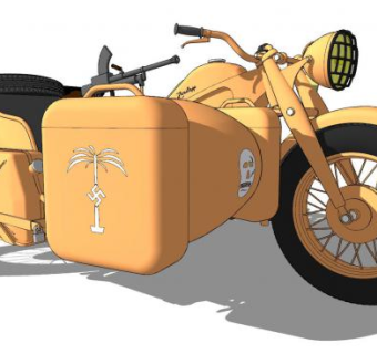 边三轮车SU模型下载_sketchup草图大师SKP模型