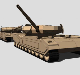 履带式军车车辆SU模型下载_sketchup草图大师SKP模型