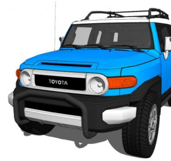 丰田吉普越野车汽车SU模型下载_sketchup草图大师SKP模型