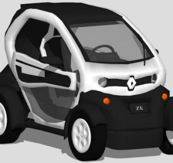 新能源电车小车SU模型下载_sketchup草图大师SKP模型