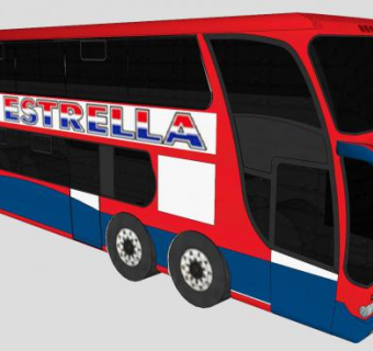 双层巴士汽车客车SU模型下载_sketchup草图大师SKP模型