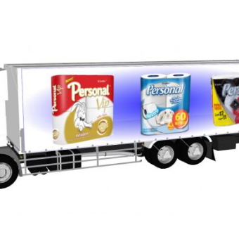 纸巾大卡车运输车辆SU模型下载_sketchup草图大师SKP模型