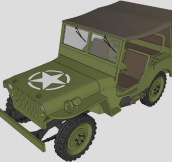 军车吉普车SU模型下载_sketchup草图大师SKP模型