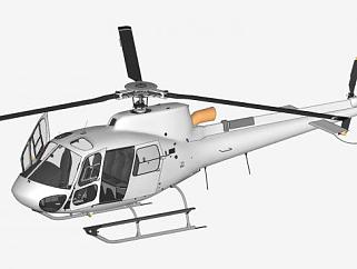 救援直升机飞机SU模型下载_sketchup草图大师SKP模型