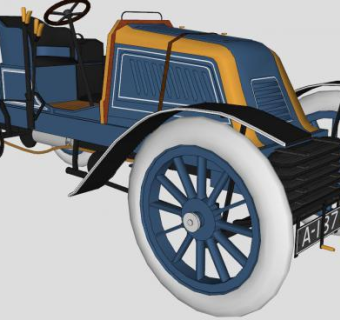 古典车老爷车SU模型下载_sketchup草图大师SKP模型