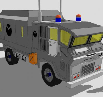 未来卡车机器人SU模型下载_sketchup草图大师SKP模型