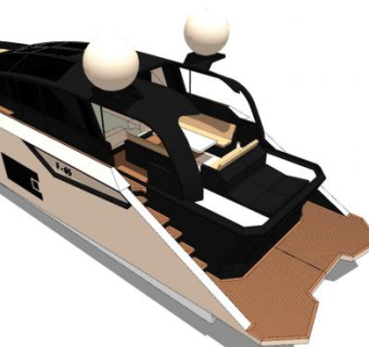 游艇快艇SU模型下载_sketchup草图大师SKP模型