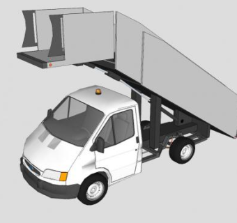 飞机客梯车登机车SU模型下载_sketchup草图大师SKP模型