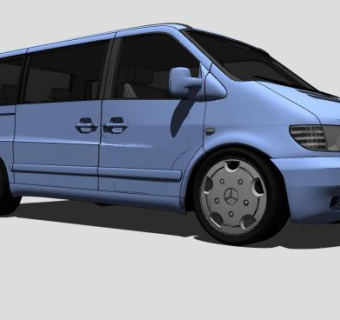 奔驰商务车汽车SU模型下载_sketchup草图大师SKP模型