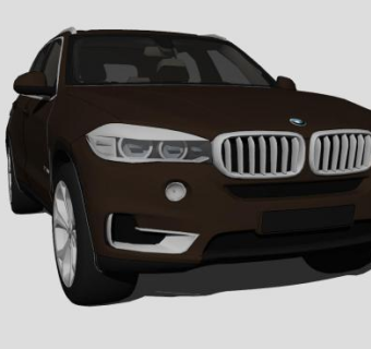 棕色宝马X5汽车SU模型下载_sketchup草图大师SKP模型