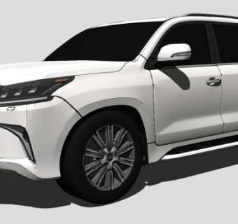 2016款雷克萨斯SUV汽车SU模型下载_sketchup草图大师SKP模型