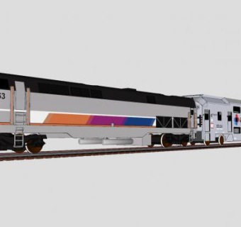 高铁列车双层火车SU模型下载_sketchup草图大师SKP模型