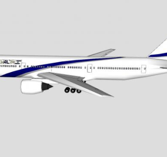 客机飞机内部交通工具内景SU模型下载_sketchup草图大师SKP模型