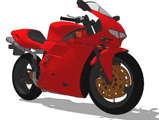 重型机车摩托车SU模型下载_sketchup草图大师SKP模型