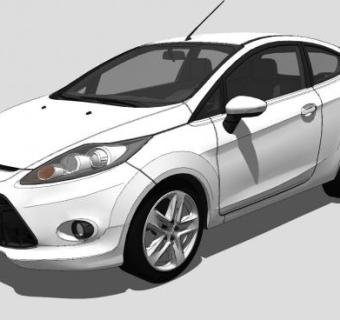 福特嘉年华两厢汽车SU模型下载_sketchup草图大师SKP模型