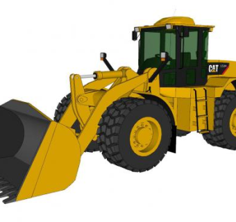 工程铲土车SU模型下载_sketchup草图大师SKP模型