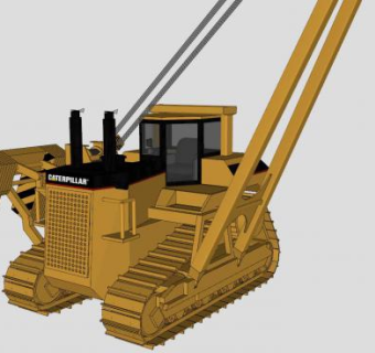 工程起重机SU模型下载_sketchup草图大师SKP模型