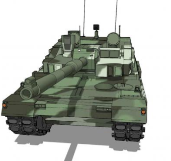 K2黑豹主战军车SU模型下载_sketchup草图大师SKP模型