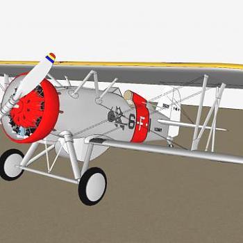 F4B-1单座双翼机SU模型下载_sketchup草图大师SKP模型