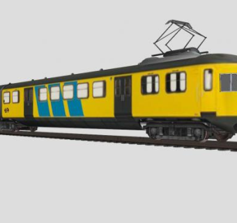 铁轨和电车SU模型下载_sketchup草图大师SKP模型