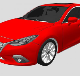 马自达CX4轿车小汽车SU模型下载_sketchup草图大师SKP模型
