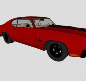 1970雪佛兰SS舍韦勒汽车SU模型下载_sketchup草图大师SKP模型