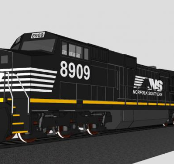 老式火车头货车SU模型下载_sketchup草图大师SKP模型