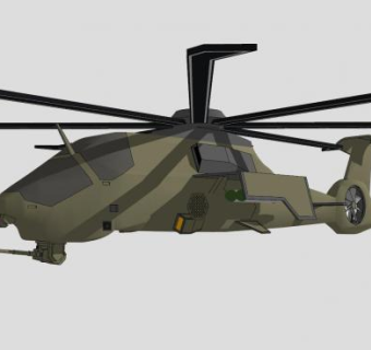 军备直升机飞机SU模型下载_sketchup草图大师SKP模型