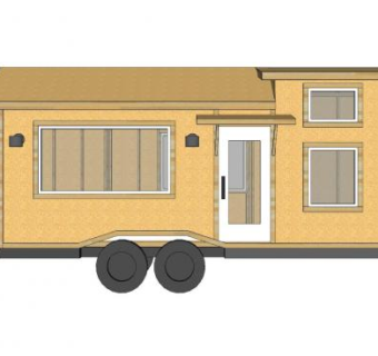 木制房车SU模型下载_sketchup草图大师SKP模型