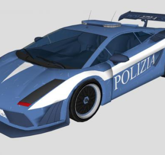 兰博基尼比赛专用车SU模型下载_sketchup草图大师SKP模型