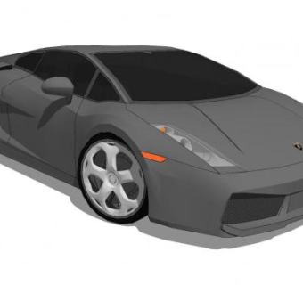 斗牛犬兰博基尼跑车SU模型下载_sketchup草图大师SKP模型