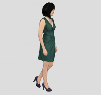 年轻美女人物SU模型下载_sketchup草图大师SKP模型