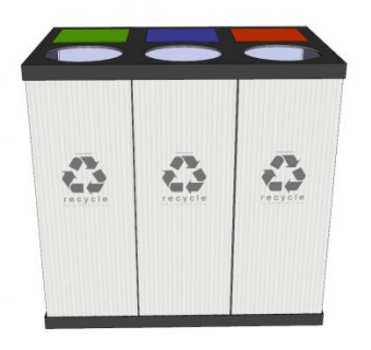 垃圾箱垃圾桶环保SU模型下载_sketchup草图大师SKP模型