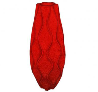 红色装饰花瓶摆件SU模型下载_sketchup草图大师SKP模型