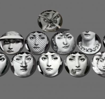 脸谱盘子装饰品SU模型下载_sketchup草图大师SKP模型