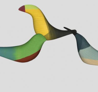 小鸟工艺品SU模型下载_sketchup草图大师SKP模型