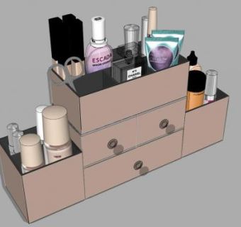 化妆盒化妆品SU模型下载_sketchup草图大师SKP模型