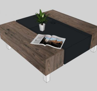 茶几咖啡桌SU模型下载_sketchup草图大师SKP模型