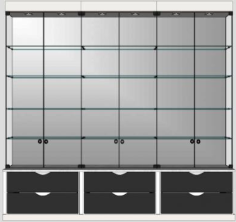 玻璃柜子展柜SU模型下载_sketchup草图大师SKP模型