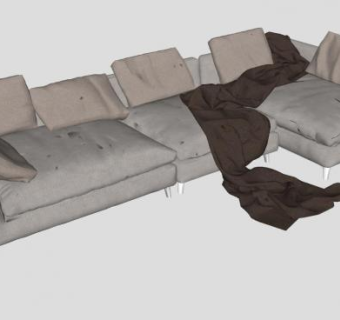 现代精细沙发家具SU模型下载_sketchup草图大师SKP模型