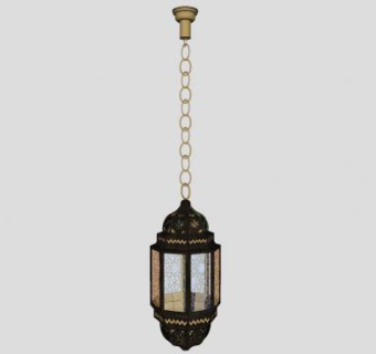 欧式工业小吊灯SU模型下载_sketchup草图大师SKP模型